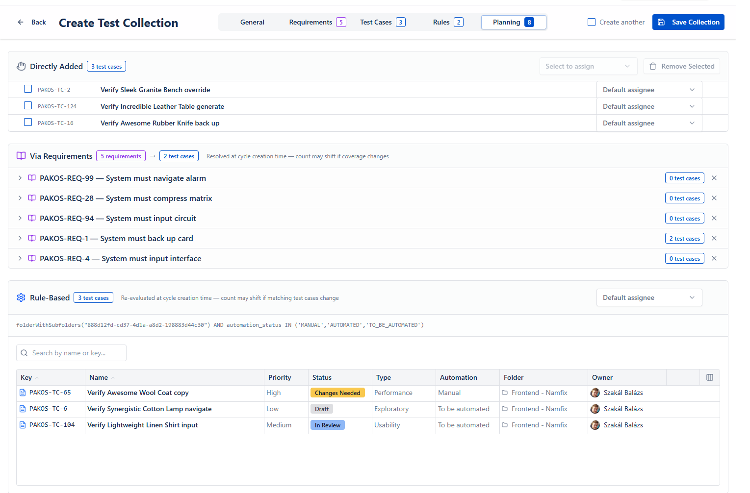 Creating flexible Collections